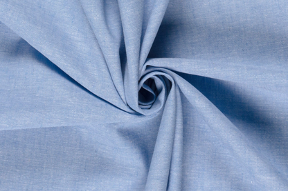 Leinen Stoff Babyblau Chambré | Leinen Baumwolle