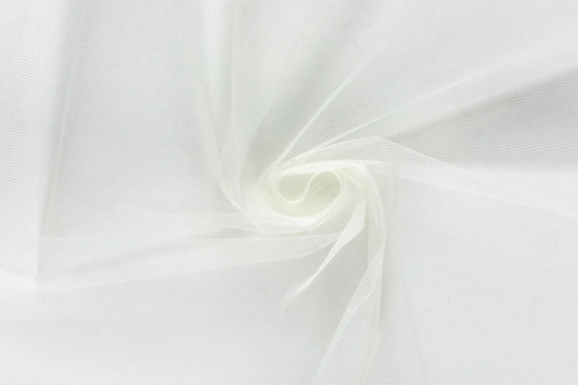 Grober Tüll Stoff in Wollweiß
