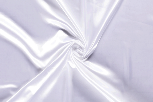 Weißer Uni Satin Stoff elegant für Brautmode