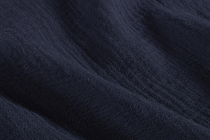 Marineblauer Musselin Stoff aus 100% Baumwolle