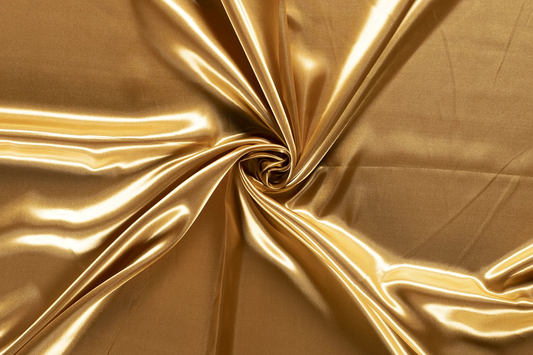 Satin Stoff gold glänzend glatt Uni Stoffeya
