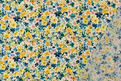 Voile Stoff Blumen Meterware aus 100 Prozent Baumwolle für Kleidung und Dekoration