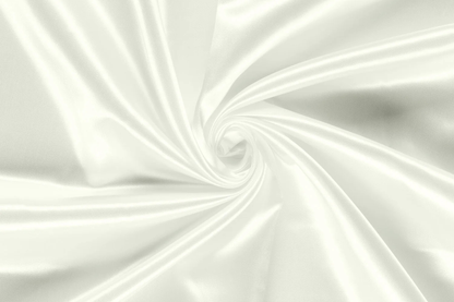 Meterware Satin Stoff wollweiß elegant und leicht