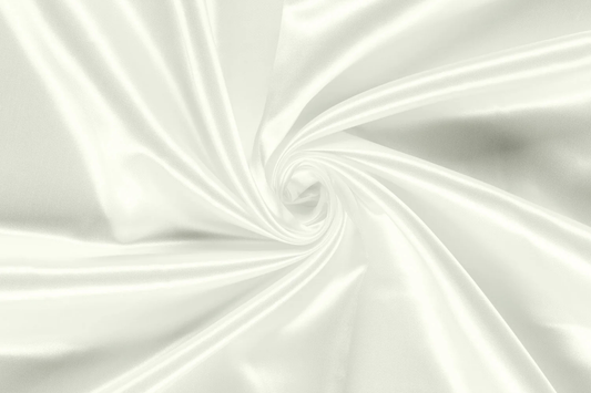 Meterware Satin Stoff wollweiß elegant und leicht