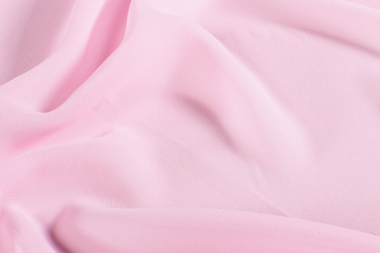 Rosa Chiffon Stoff halbtransparent in Uni Optik
