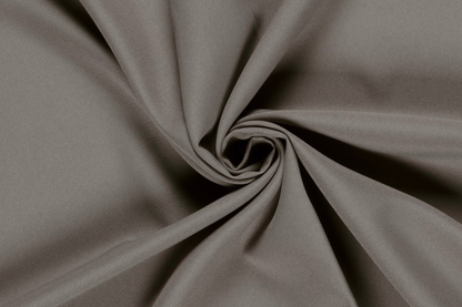Graubrauner Polyester Stoff Uni glatt matte Oberfläche Burlington Qualität