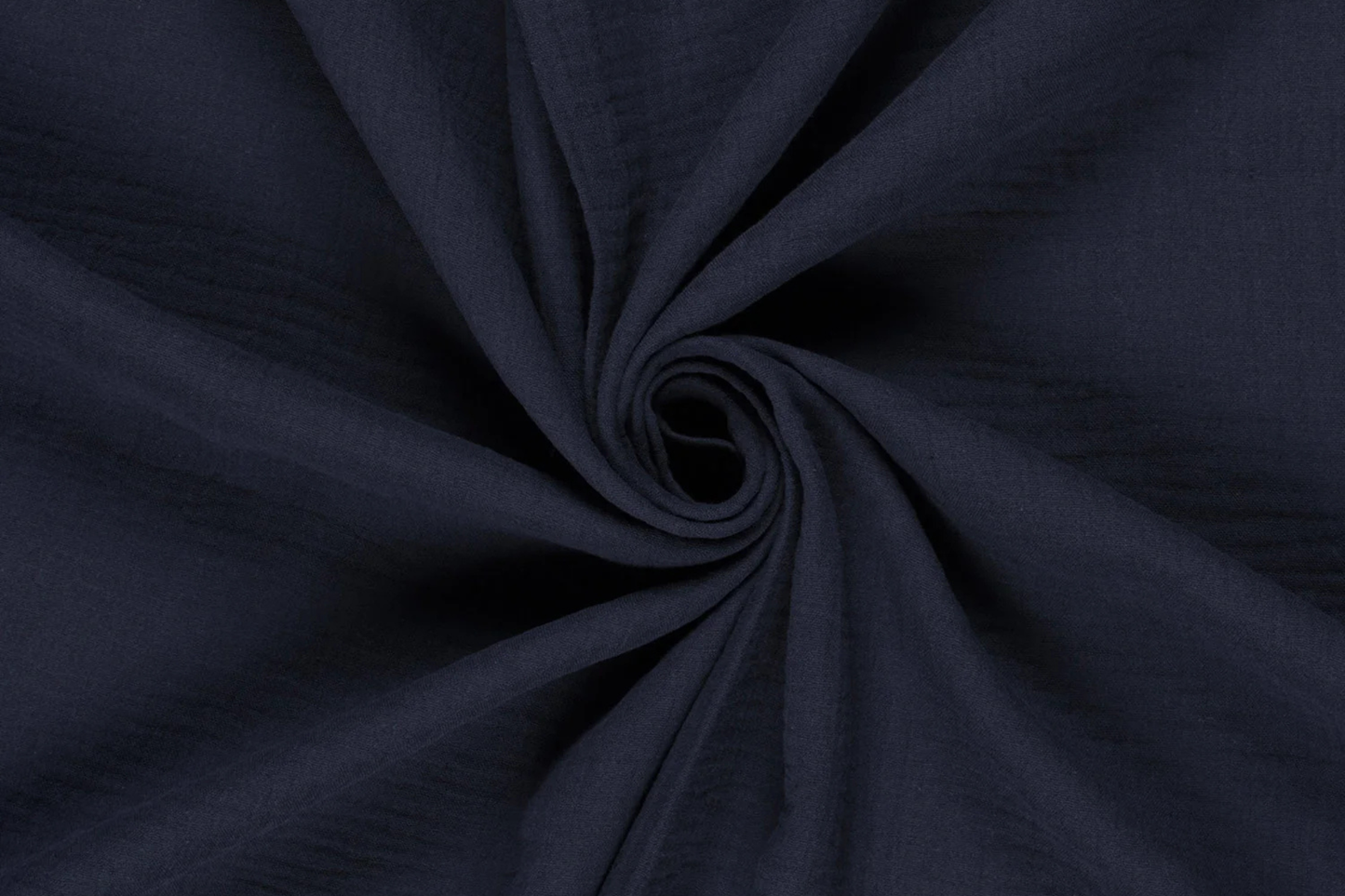Weicher Uni Musselin Stoff in Marineblau