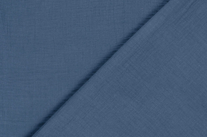 Luftiger Musselin Stoff in Indigoblau für Kleidung und Babyartikel