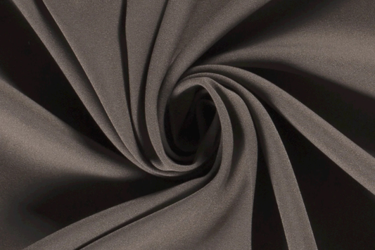 Uni Polyesterstoff in graubraun mit mattem Finish Burlington Stoffeya