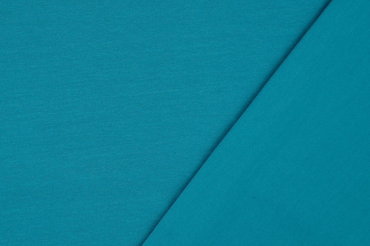 Baumwolljersey Türkisblau für Kleidung – ideal für moderne Designs