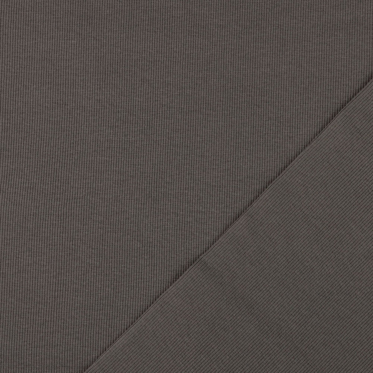 Bündchenstoff Grau – Elastischer Rippstrick