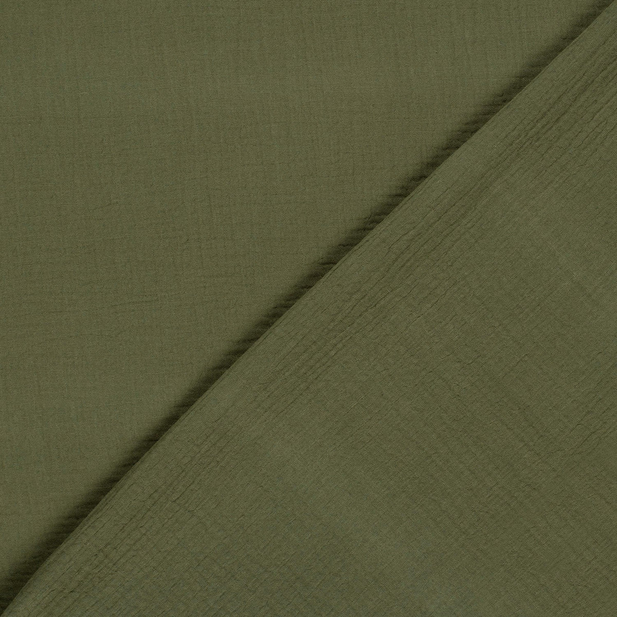 Musselin Stoff Tannengrün – Struktur