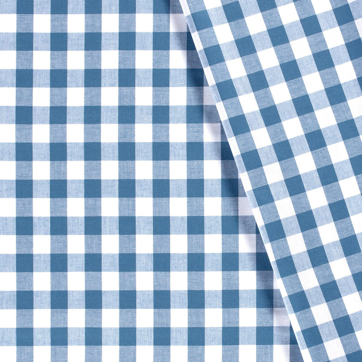 Baumwoll-Popeline Karo Indigoblau – Struktur