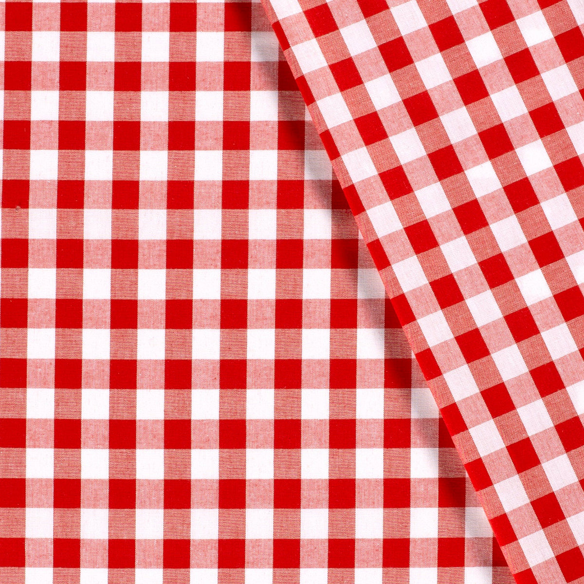 Baumwoll-Popeline Karo Rot – Struktur