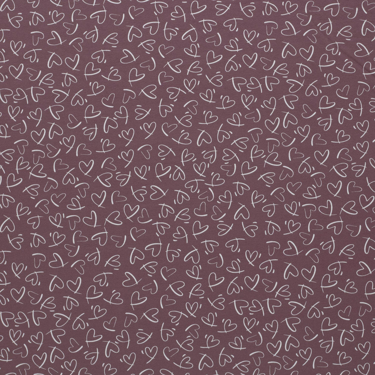 Baumwolljersey Herzen Lila – Detail
