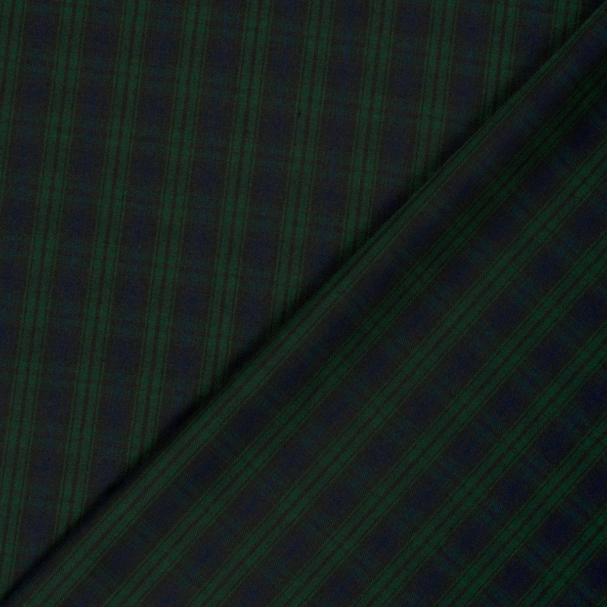 Gabardine Schottenkaro Dunkelgrün – Struktur