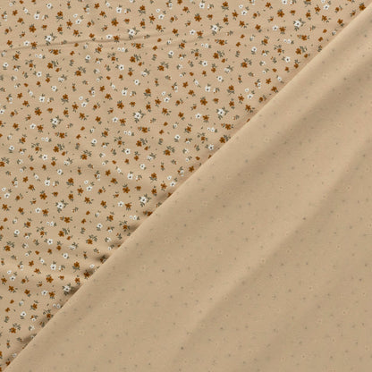 Baumwolljersey Blumen Beige