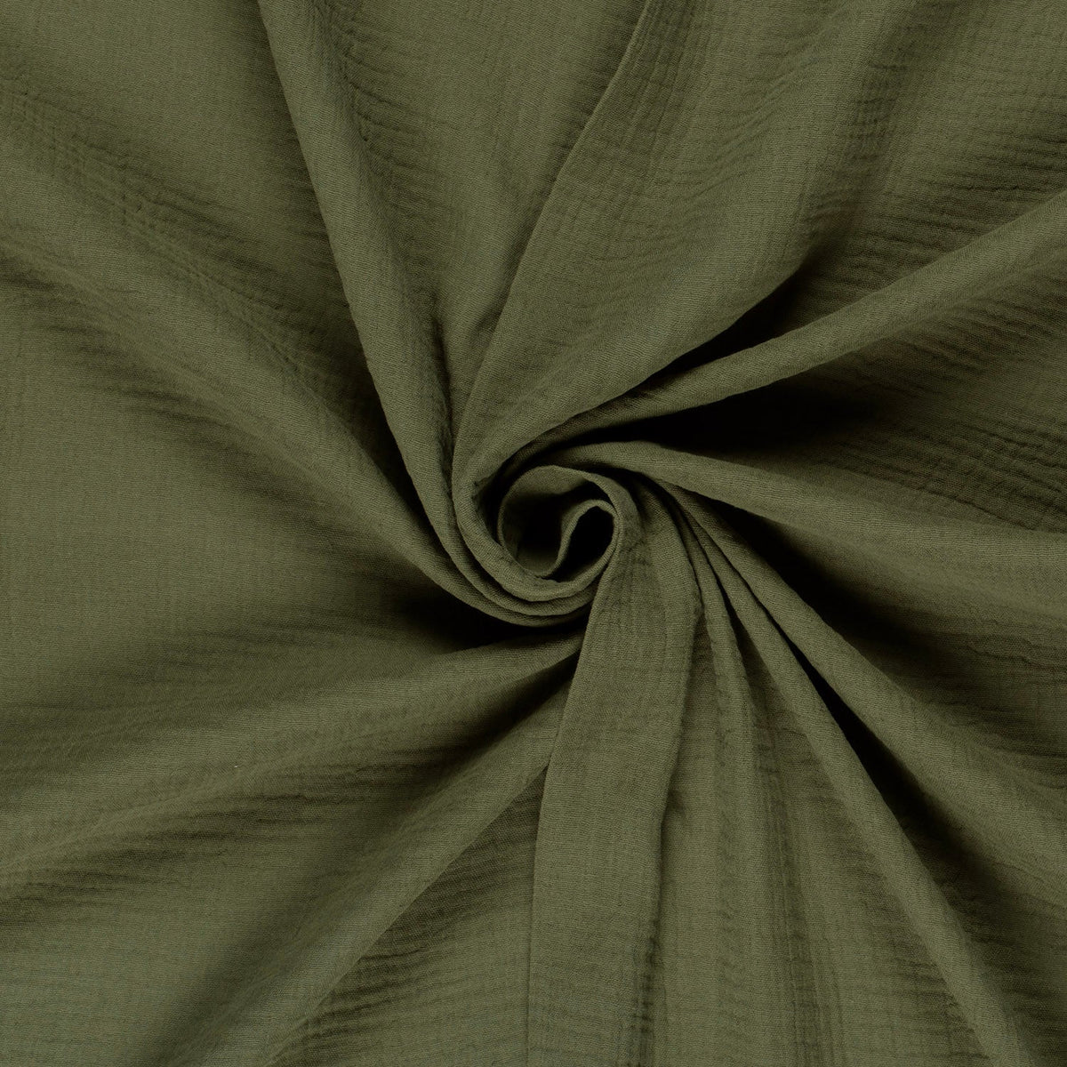 Musselin Stoff Tannengrün – Fall