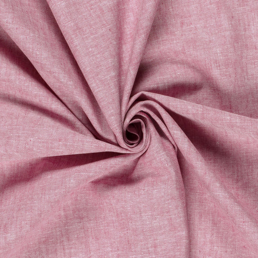 Leinen Stoff Chambré Dunkelrot – Leicht & Elegant