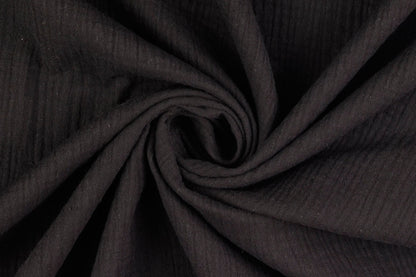 Musselin Stoff Uni in klassischem Schwarz

